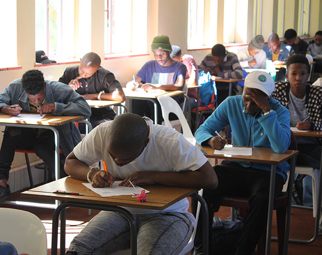 Students studying