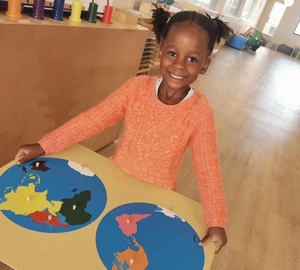 Child with puzzle